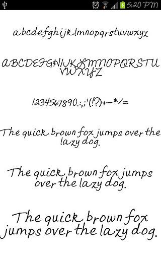 Handwriting for FlipFont® free截图4