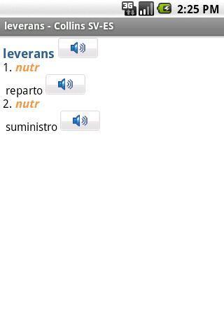 迷你柯林斯字典:西班牙语瑞典语截图3