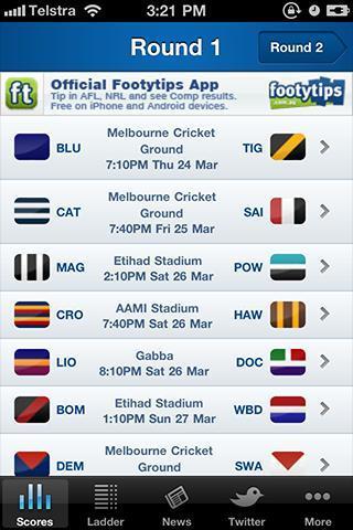 AFL Live Scores Footy Now截图1