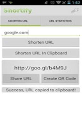 Shortify! Goo.gl URL Shortener截图3