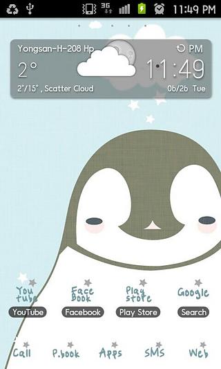 Pepe-blue GO Launcher theme截图5