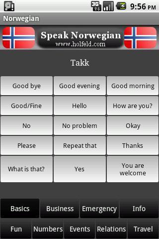 Speak Norwegian Free截图1