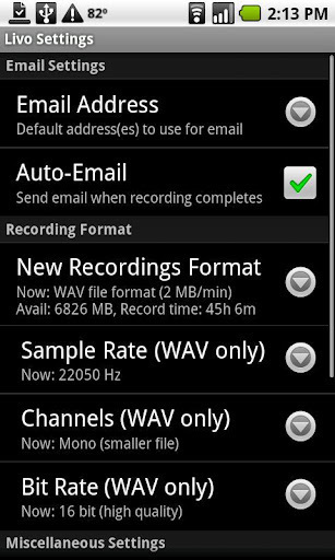 Gphone录音软件——Livo Recorder Pro 多功能录音器截图5