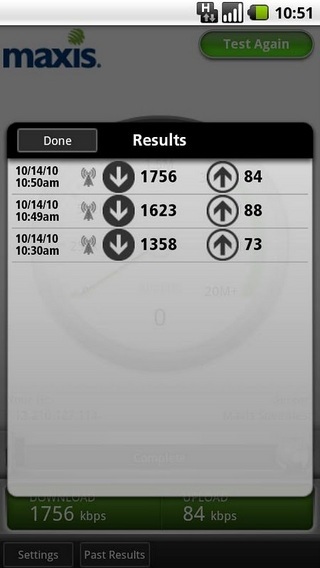 Maxis Mobile Speed Test截图4