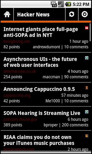 Hacker News Droid截图2