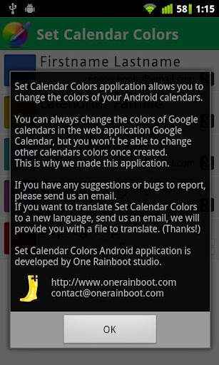 Set Calendar Colors截图2