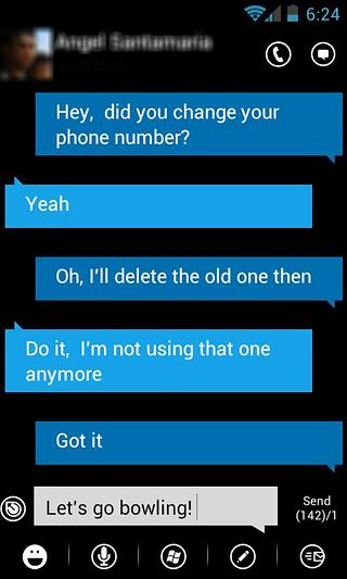GOSMS WP7的蓝色主题免费截图5