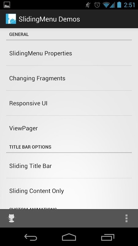 SlidingMenu Demos截图2