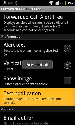 Forwarded Call Alert Free截图2