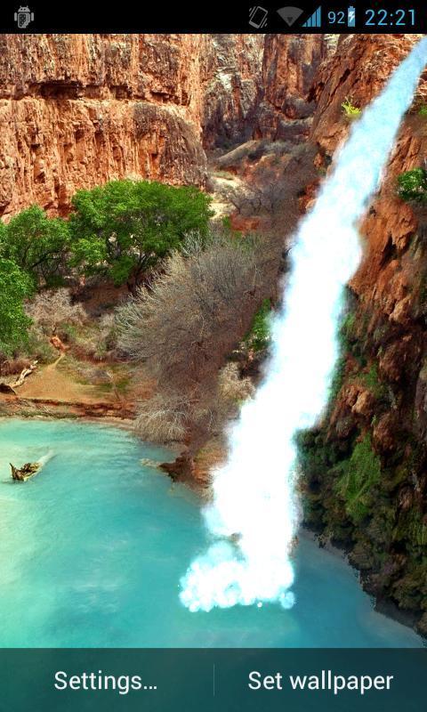 Waterfall Interactive Live Wallpaper截图2