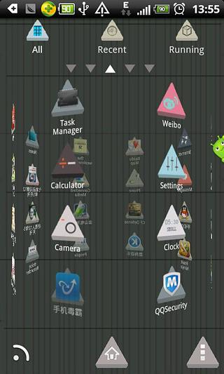 3D Triangle Theme Go Launcher截图4