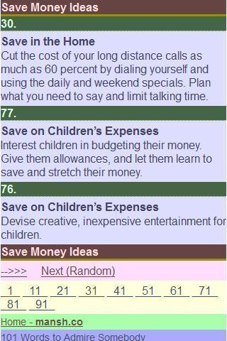 101 Save Money Ideas截图1