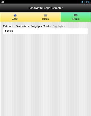 Bandwidth Usage Estimator截图2