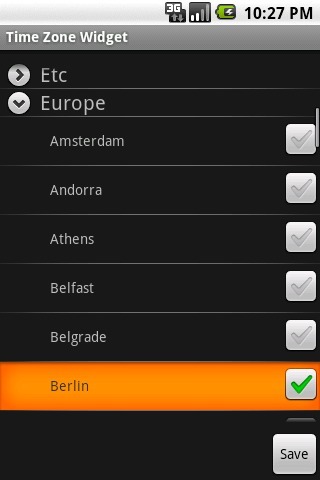 Time Zone Widget Light截图1