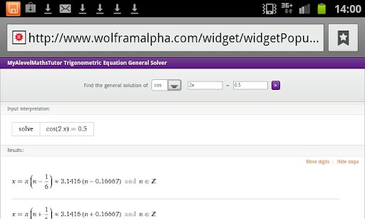 Widget - Trig Equation Solver截图5