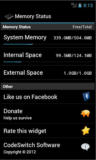 Memory Status Widget截图2