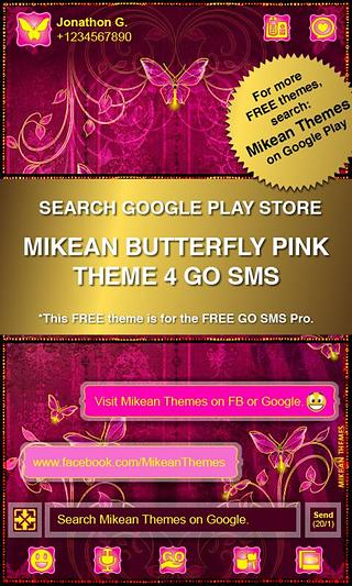 Diamond Flowers Theme 4 GO SMS截图3