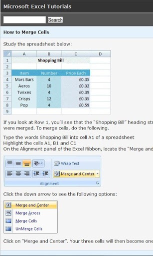 Excel Tutorials - Free截图2