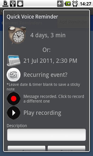 Quick Voice Reminder Lite截图1