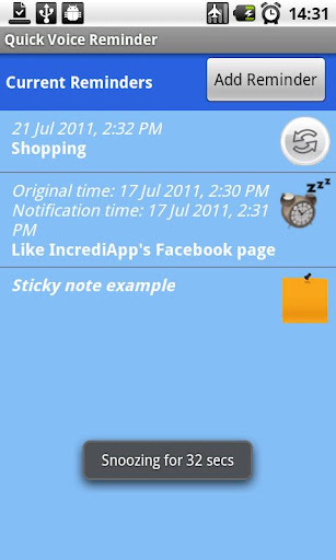 Quick Voice Reminder Lite截图3