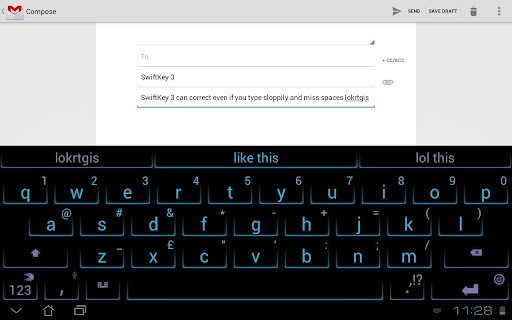 SwiftKey Tablet Free截图1