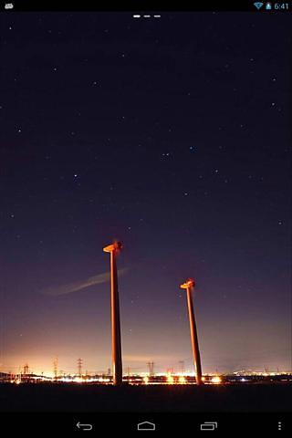 晚上风车生活壁纸 Night Windmill Live Wallpaper截图4