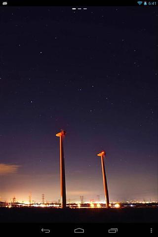 晚上风车生活壁纸 Night Windmill Live Wallpaper截图5