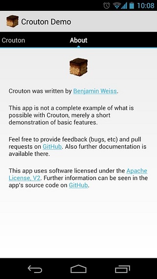 Crouton Demo Application截图4