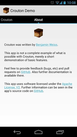 Crouton Demo Application截图8