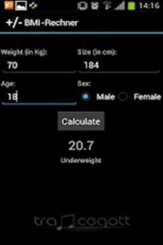 Bmi /脉冲计算器截图1