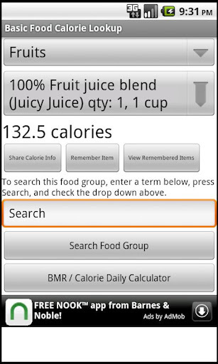 Basic Food Calorie Lookup截图4