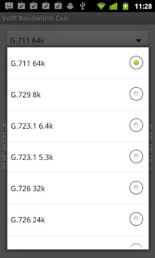 VoIP Bandwidth Calc截图4