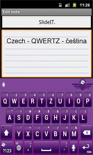 SlideIT Czech QWERTZ Pack截图2