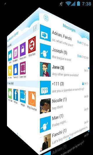 GOSMS WP7 Sky Blue截图6