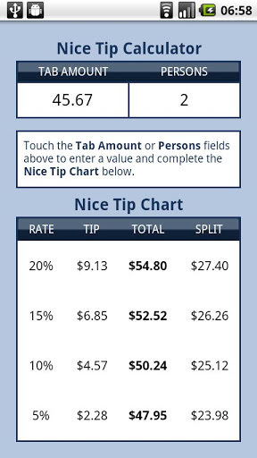 Nice Tip - Tip Calculator截图1