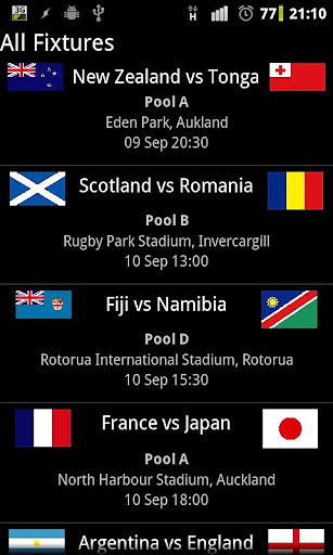 World Cup Tracker (Rugby)截图4