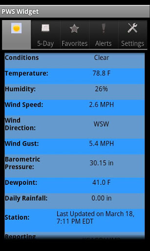 PWS Time and Weather Widget截图2