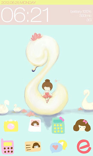 ZLOTUS SWAN【GO桌面主题】截图2