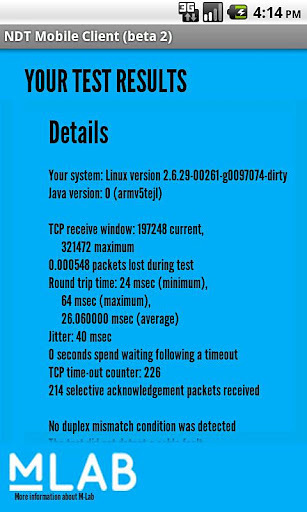 MeasurementLab.net NDT Client截图3