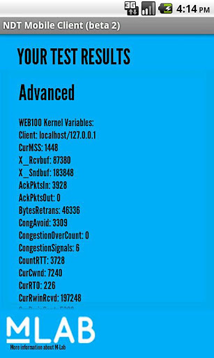 MeasurementLab.net NDT Client截图4