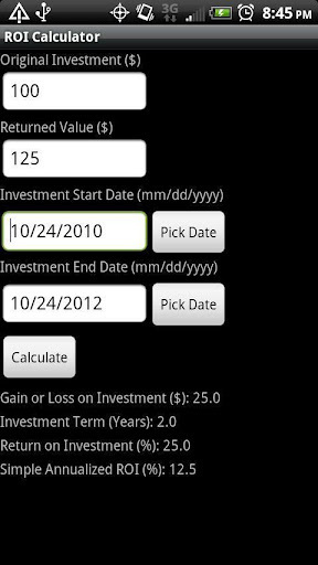 ROI Calculator - Free截图1