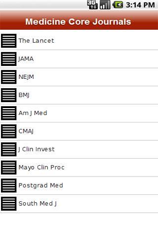 Medicine Core Journals截图1