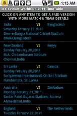 ICC  WorldCup 2011 Time Table截图1