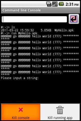 Command line Console截图1