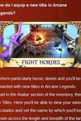 Arcane Legends Guide Unofficia截图2