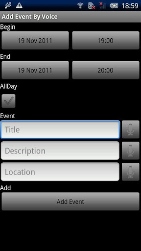 Add Event By Voice截图1