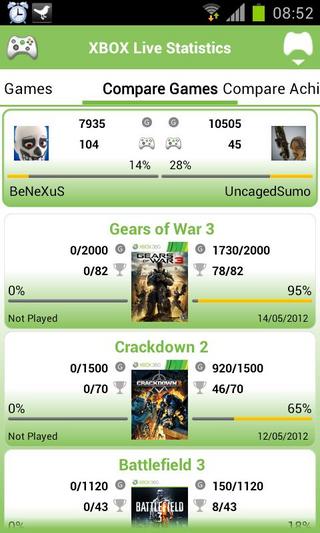 Xbox Live的统计（试用版）截图3