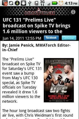 MMA Torch: Live MMA News!截图2