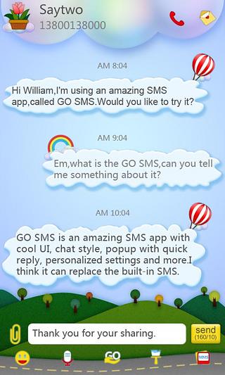 GO SMS Pro Splendid Theme截图2