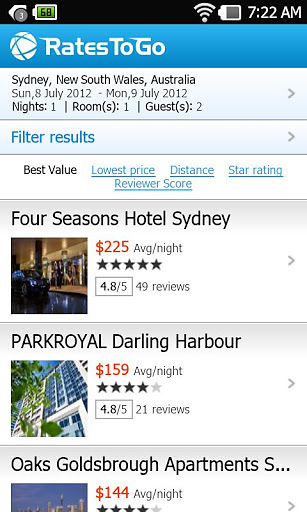 RatesToGo: 最后一分钟酒店截图3